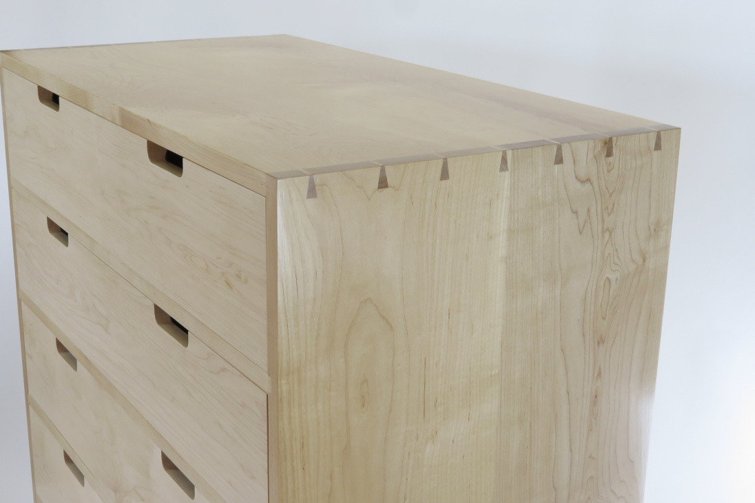 solid Maple chest of drawers , all traditionally  joined with hand cut dovetails