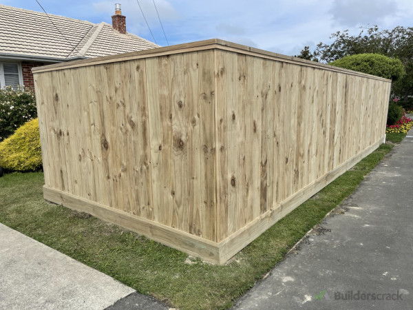 Dressed front fence 1.8m