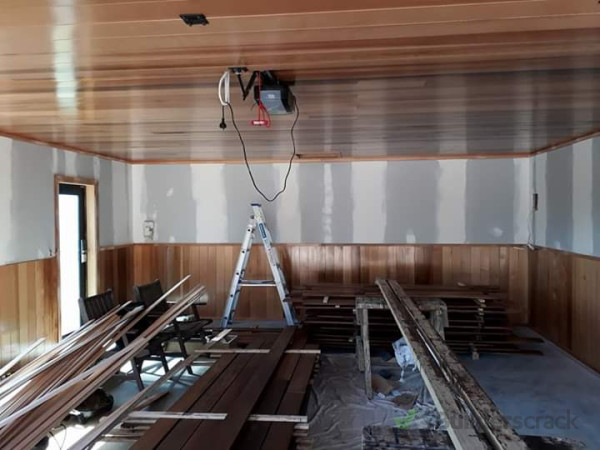 Cedar ceiling and wall t&g panels