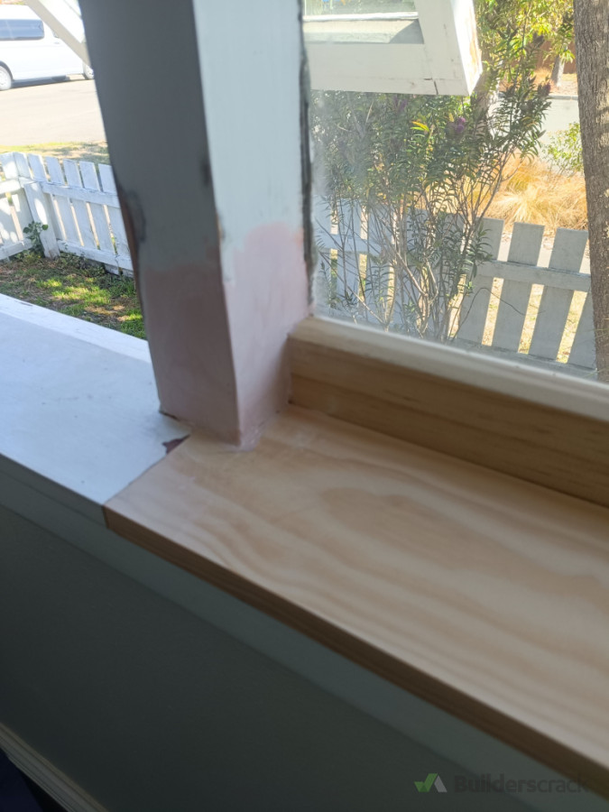 Replaced rotten window frame