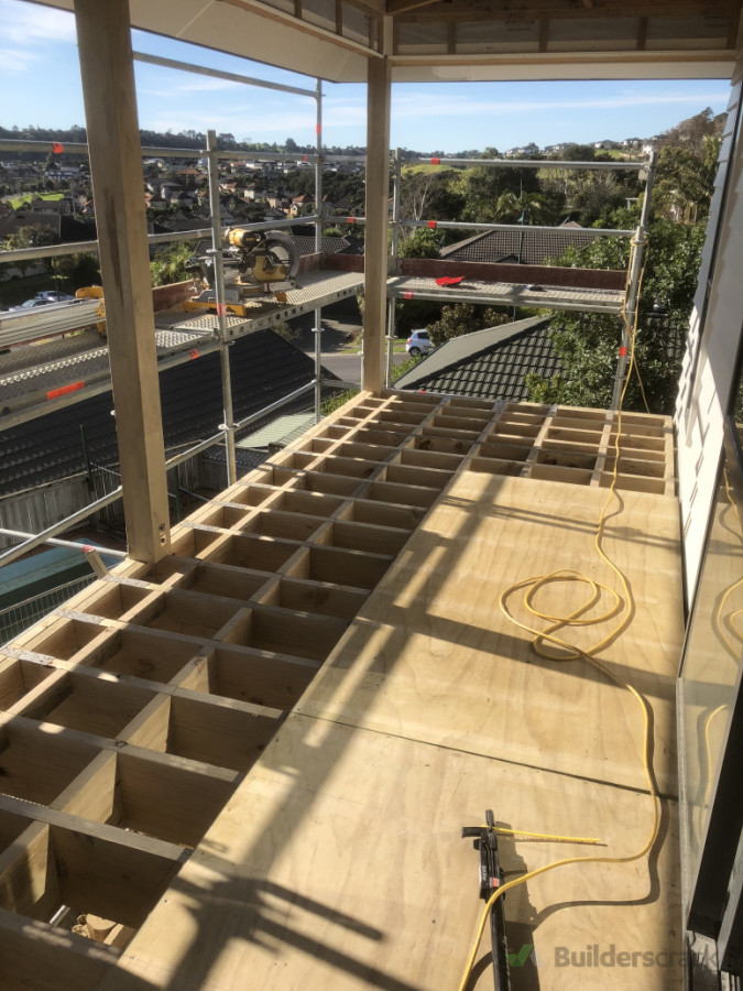 Second Storey Cantilevered Deck, 19mm substrate for Trafficable Viking Membrane