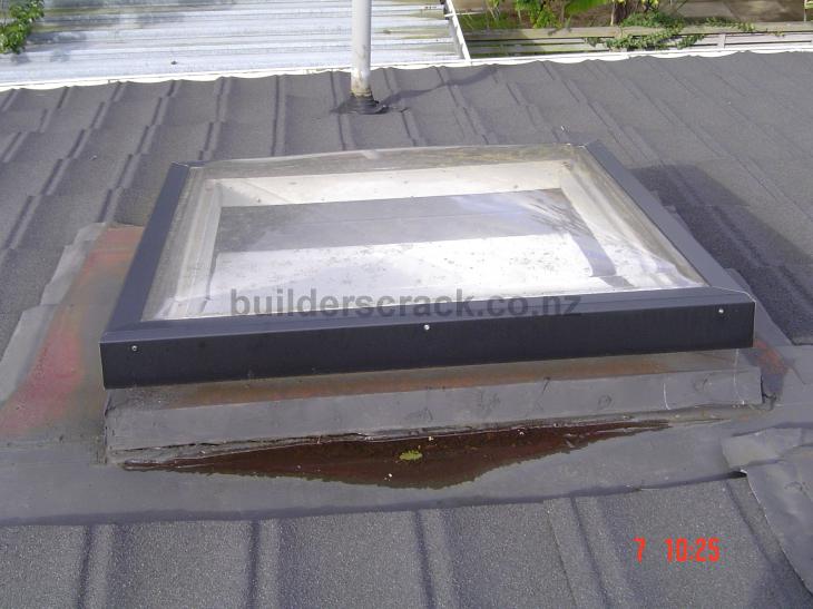 View of Skylight flashing leak (# 15348) | Builderscrack