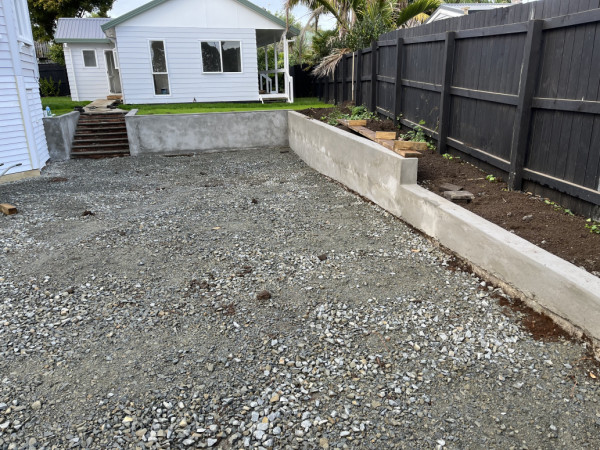 Driveway paving before