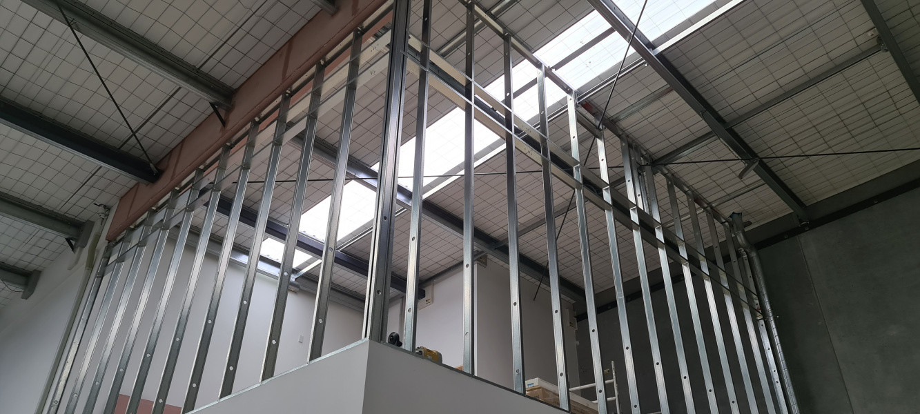 Steel stud fire rated wall