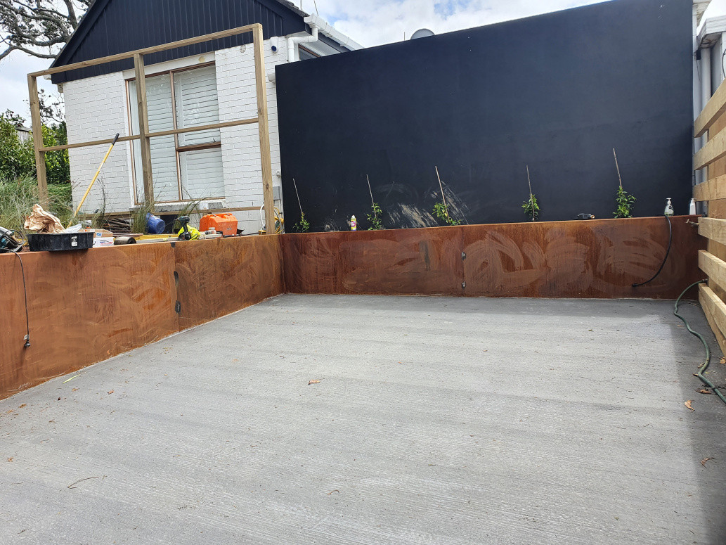 Corten Retaining Wall