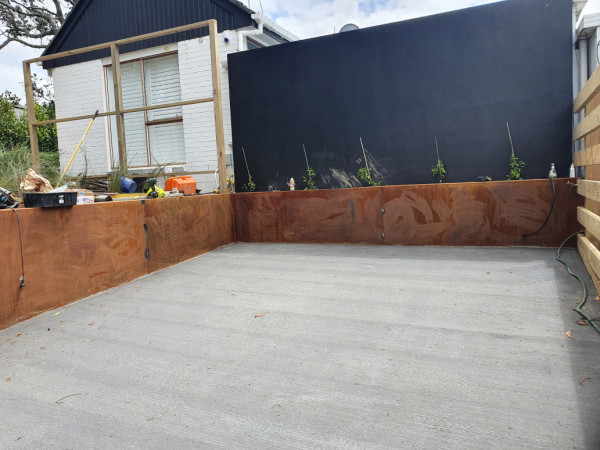 Corten Retaining Wall