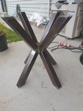 Raw Steel Round Table Legs