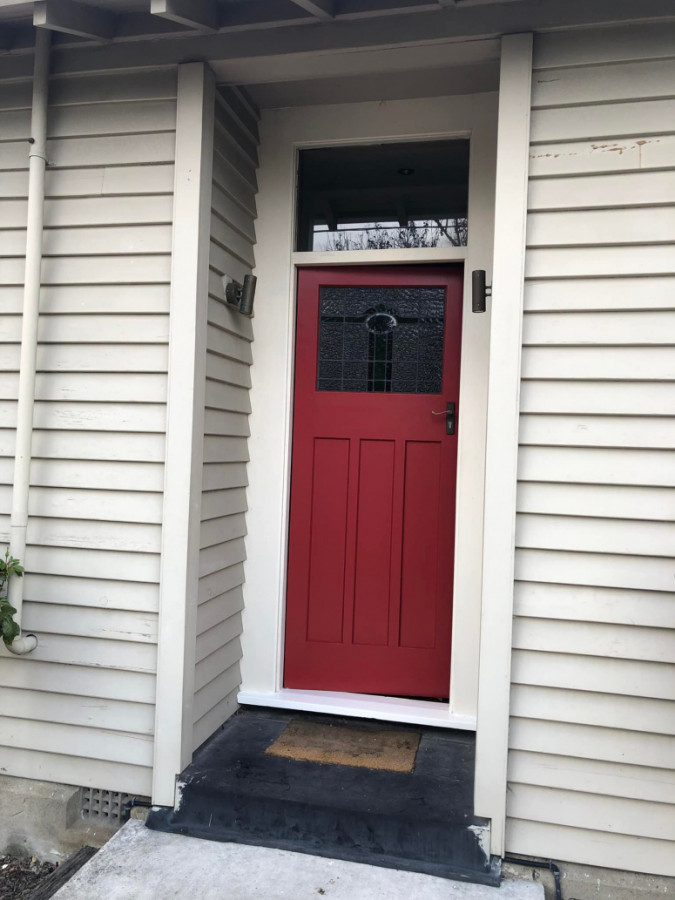 Exterior door painting