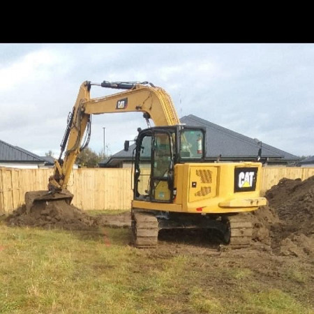 Starting a dig out for a house foundation