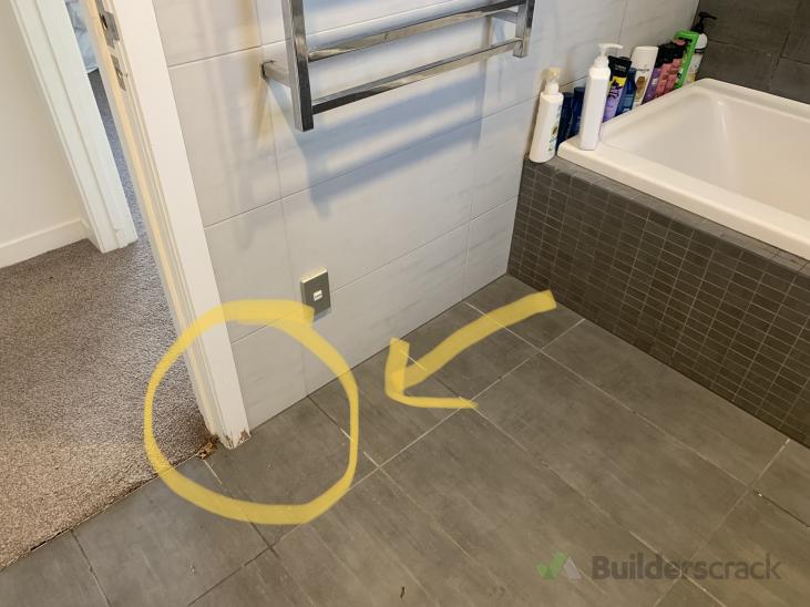 Water damage from shower ( 761818) Builderscrack