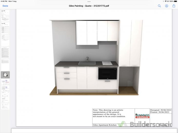 Kitchen renovation fit Bunnings kitchen ( 763294) Builderscrack