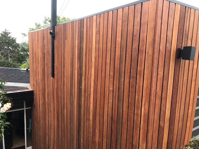 Final Cladding on garage