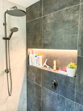 Shower recess with LED Built in.