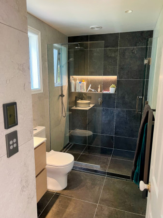 view from door of the bathroom.