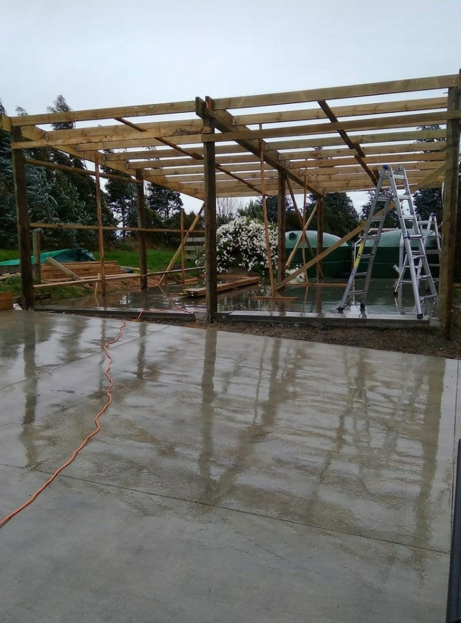 New pole shed.  Garaging.