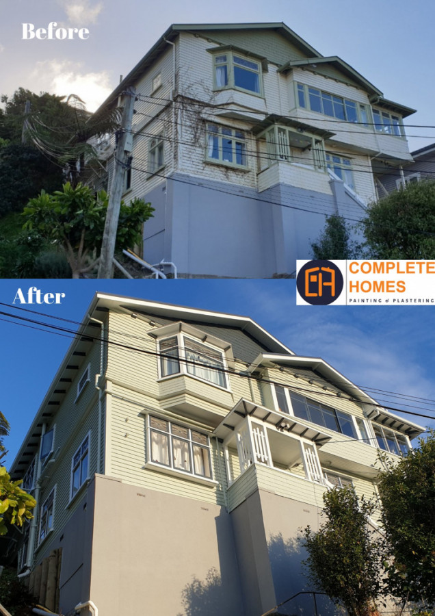 Before and After exterior painting