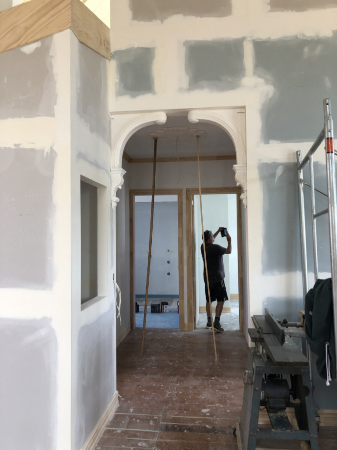 Victorian plaster mouldings installed to match character of the home