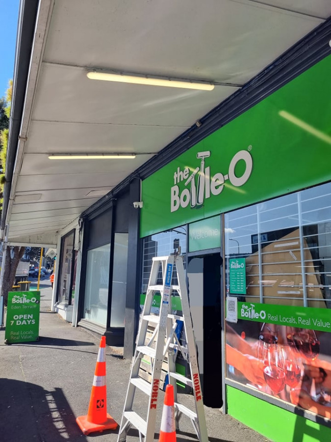 New shop front lighting.