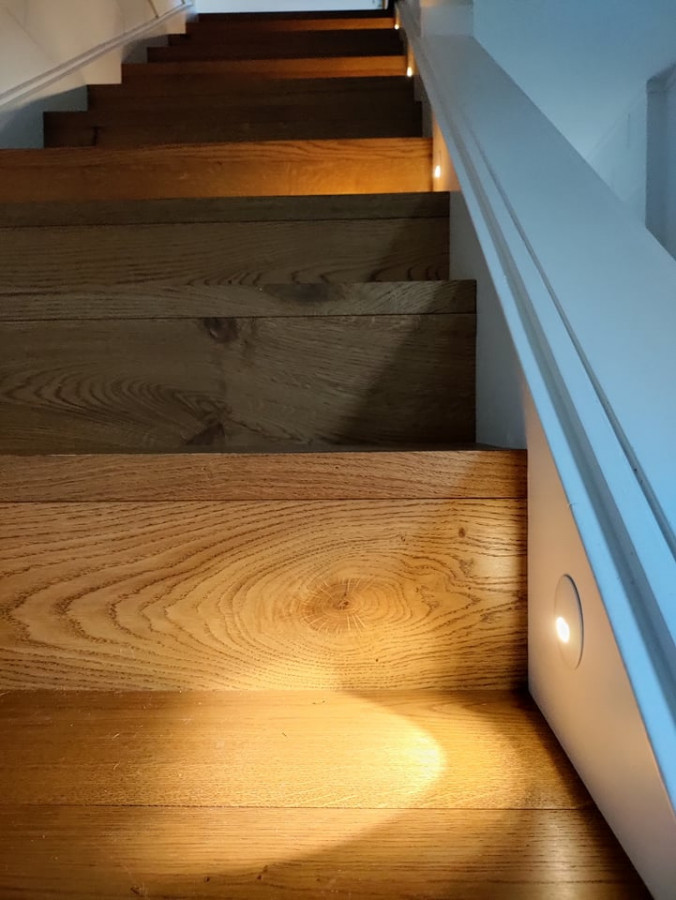 Staircase lighting.