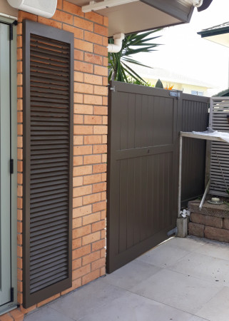 Shutter and fence gate