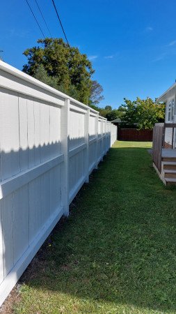38m long fence, paint, 3 coats
