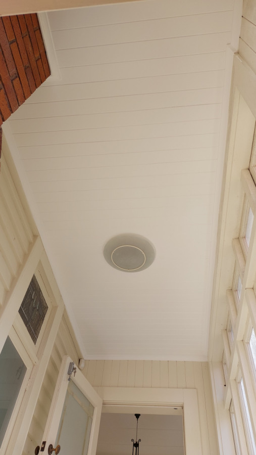 Timber ceiling in the hallway