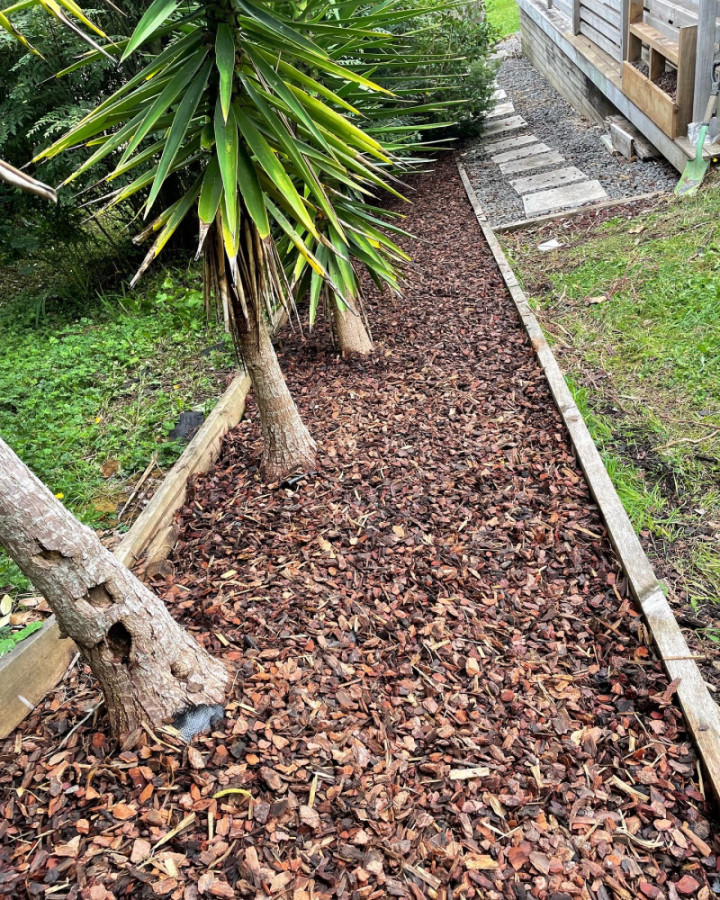 Weed matted and rebarked