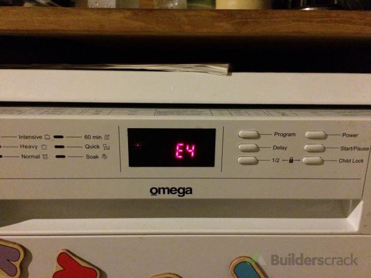 E4 Omega dishwasher error (# 136553 