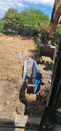 Public drainage install, Takapuna