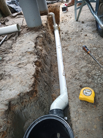 Cisipit install for channel grate.
