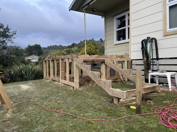 Deck construction and steps
