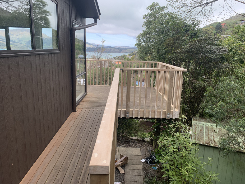 Dressed balcony with awesome view.