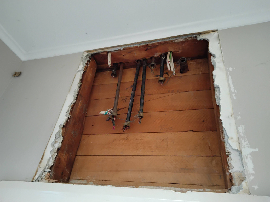 Fuse Board and insulation board safely removed