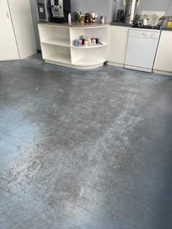 Dirty kitchen floor