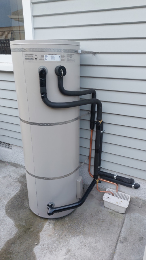 New outdoor hot water cylinder