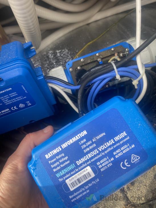 Alpine spa leaking at Heater RH30 ( 792375) Builderscrack