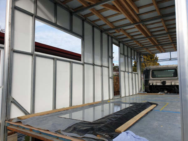 cladding installed