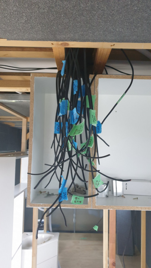 12v wiring run , every light power source has its own  power feed