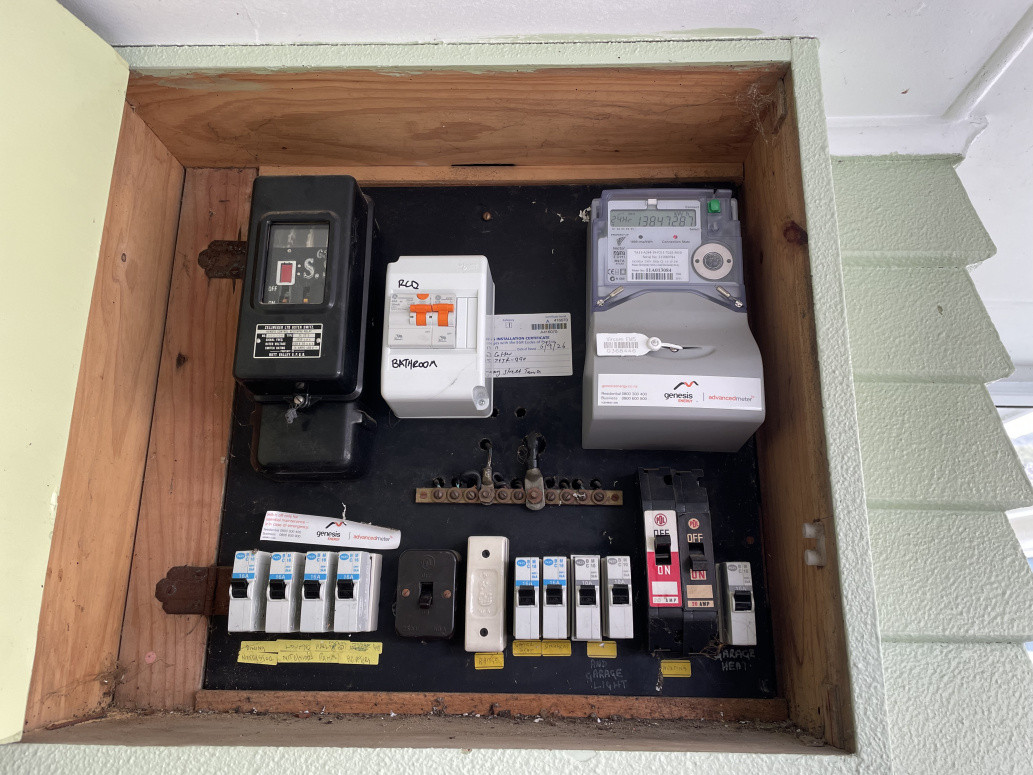 Old asbestos switchboard