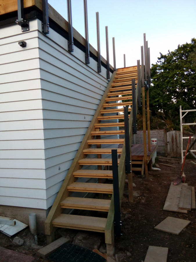 Stairs ready for glass balustrade