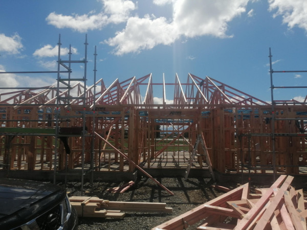 Standing frames and trusses for a new build