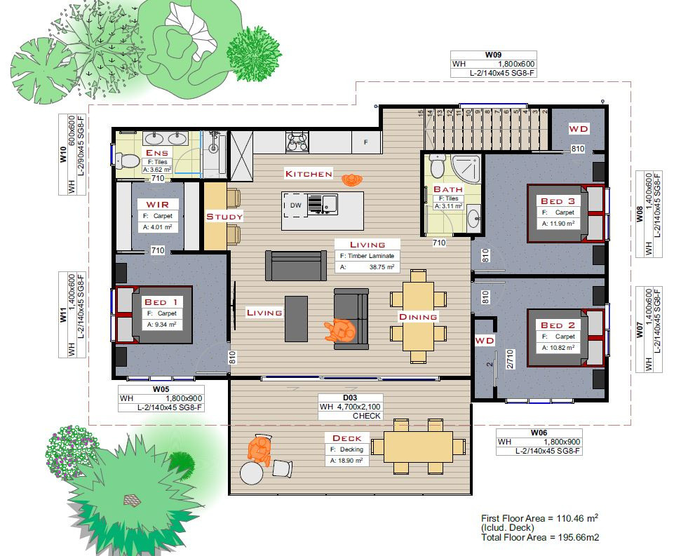 Elite First Floor Plan