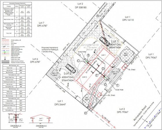 a Two-lot Subdivision Scheme Plan