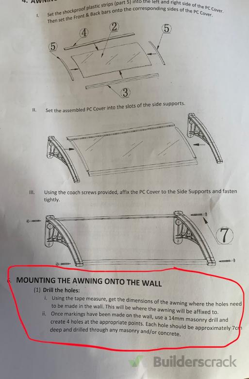 Install awning above sliding door Hardie board cladding ( 803637