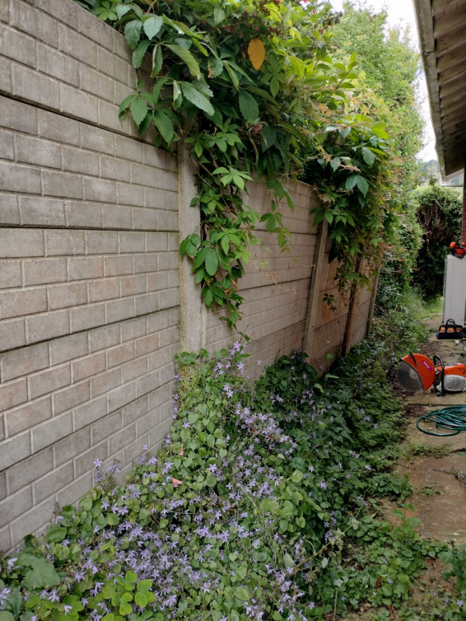 Old concrete fence was old and leaving close to the house so needed removed