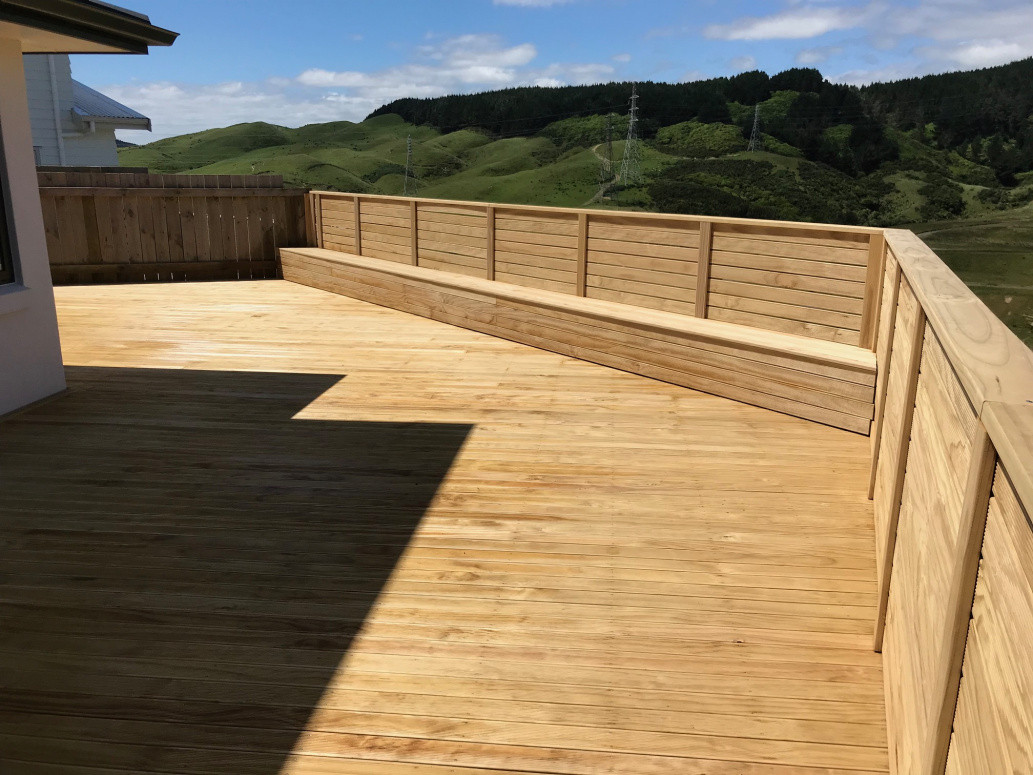 Large New  Deck with Boxed Seating