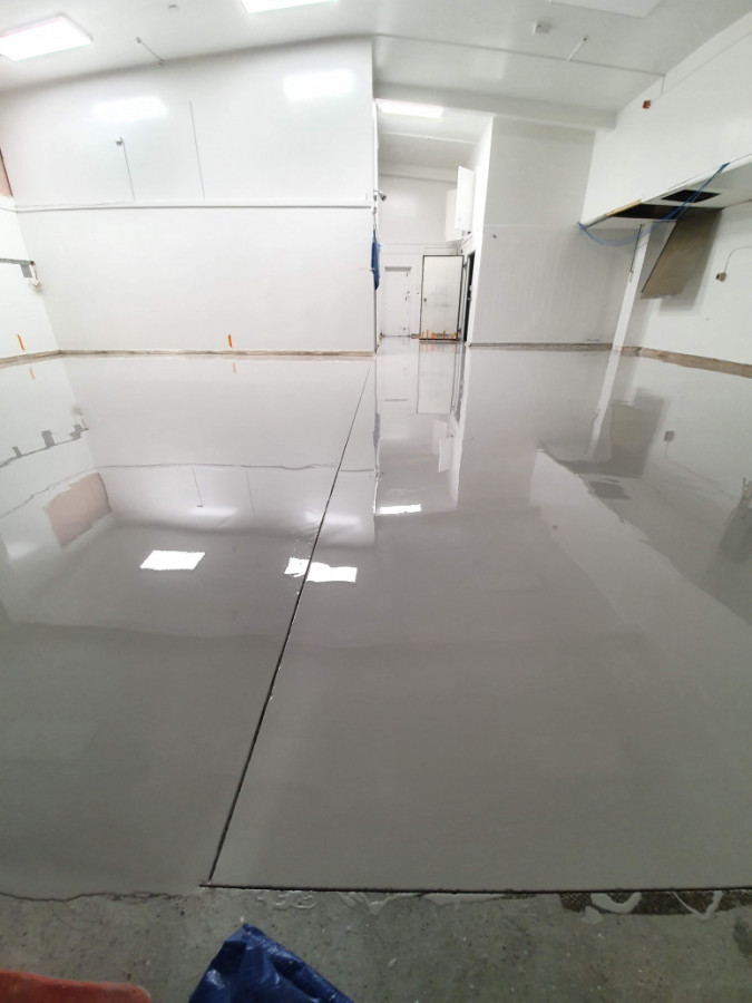 Bakery epoxy floor installation