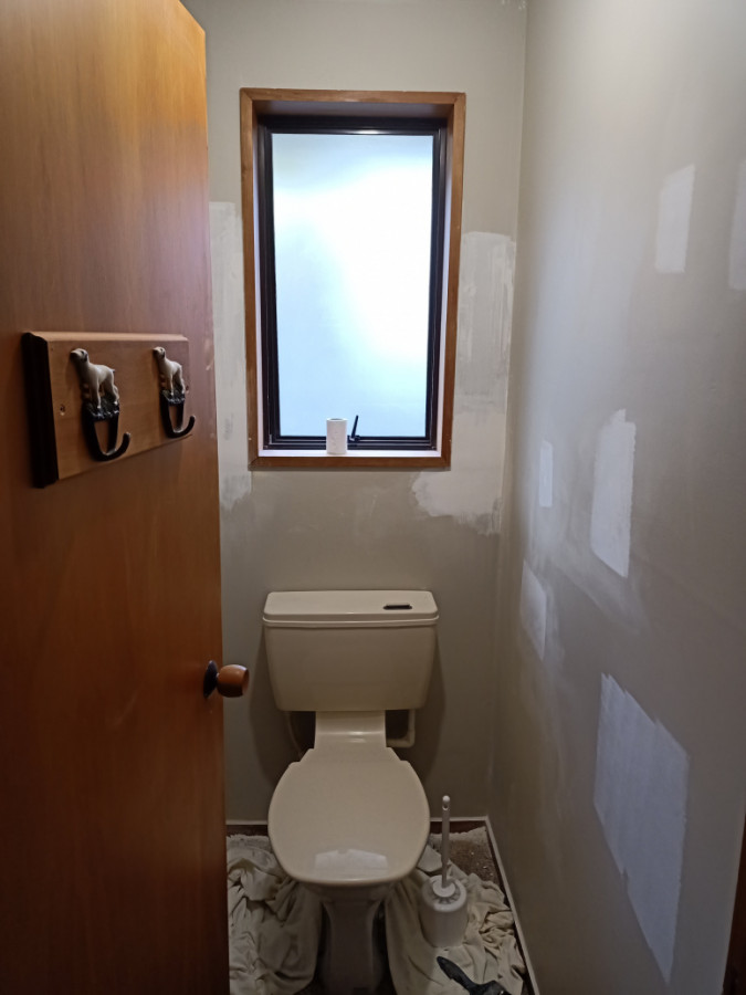 ssmall toilet plaster job