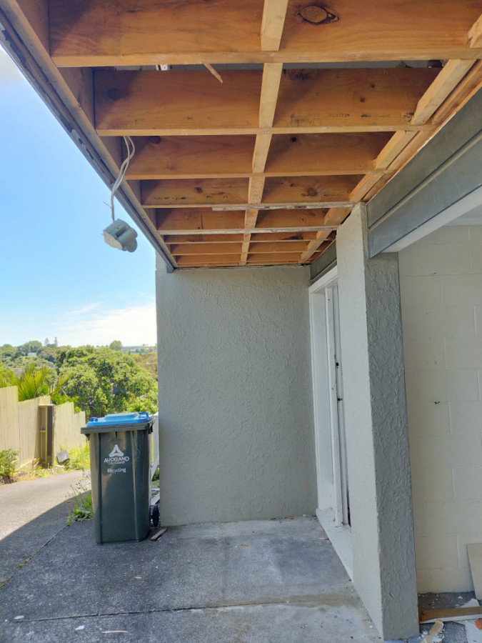 Soffit removed