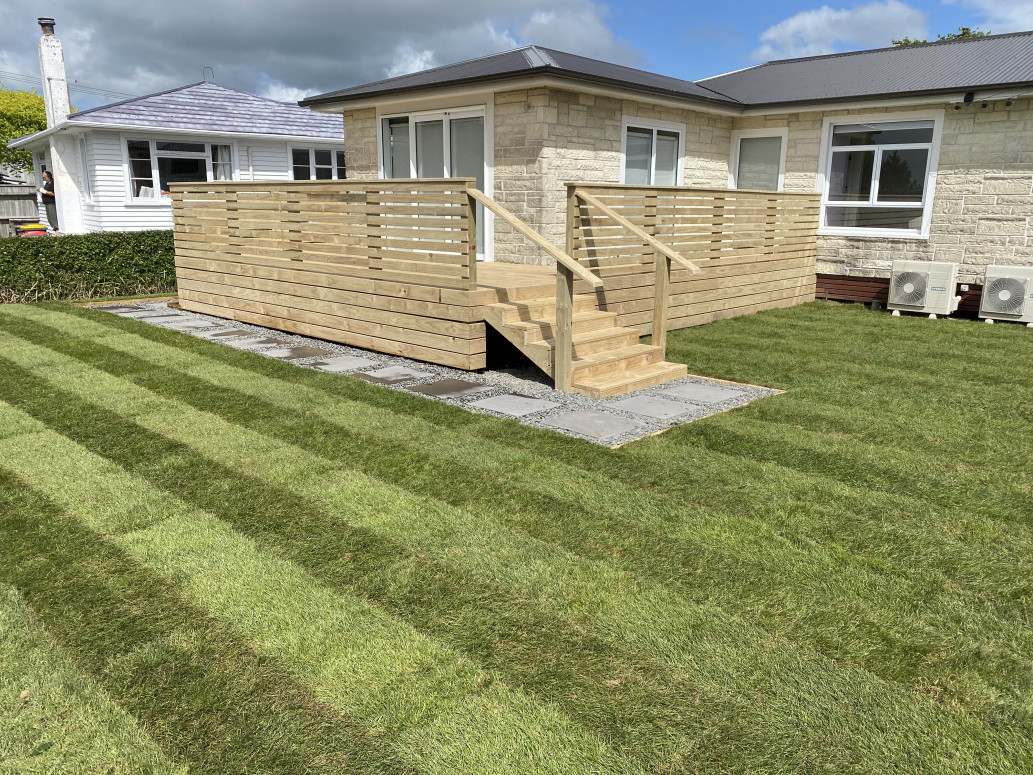 Deck paving and readylawn